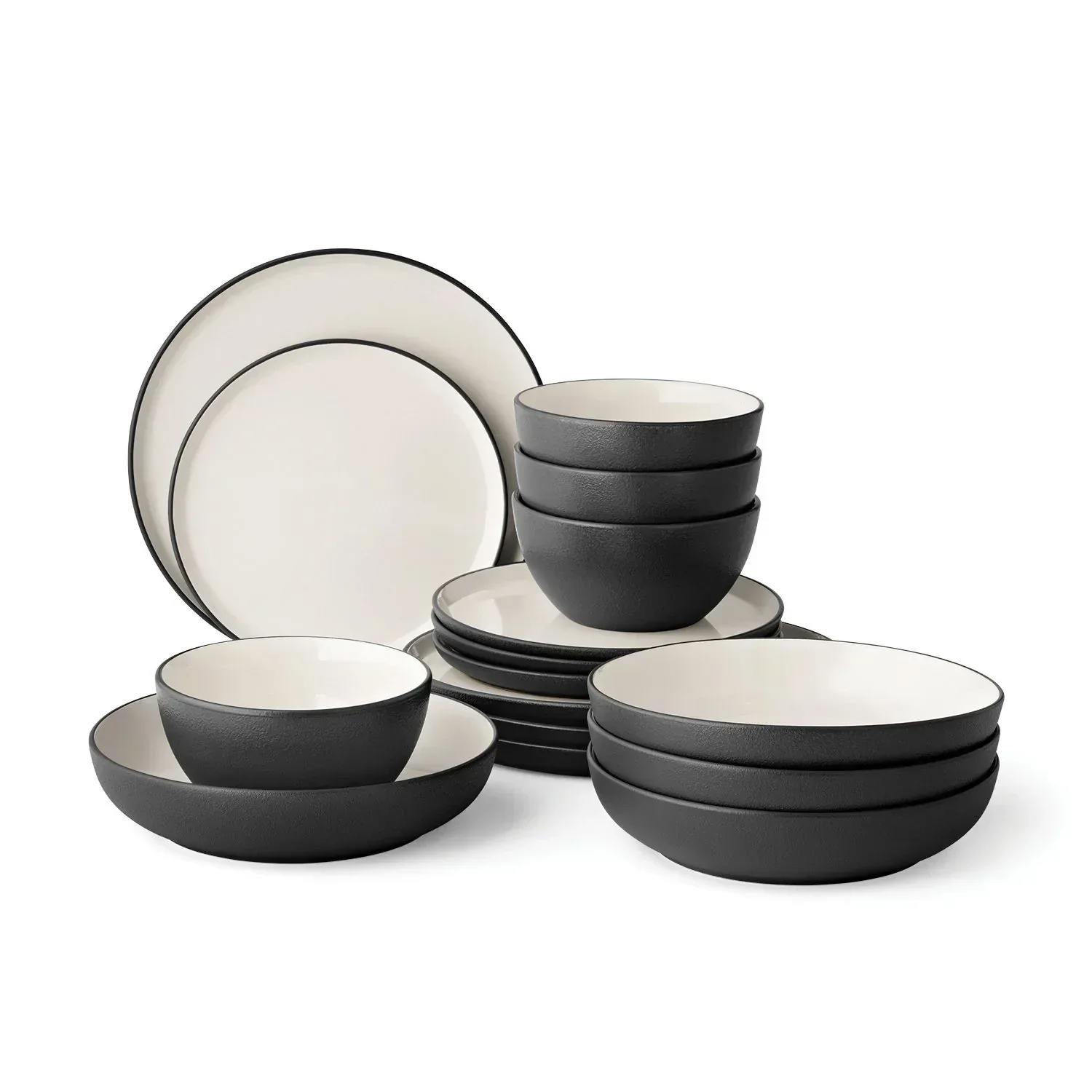 Member's Mark 16-Piece Textured Stoneware Dinnerware Set - Image 7