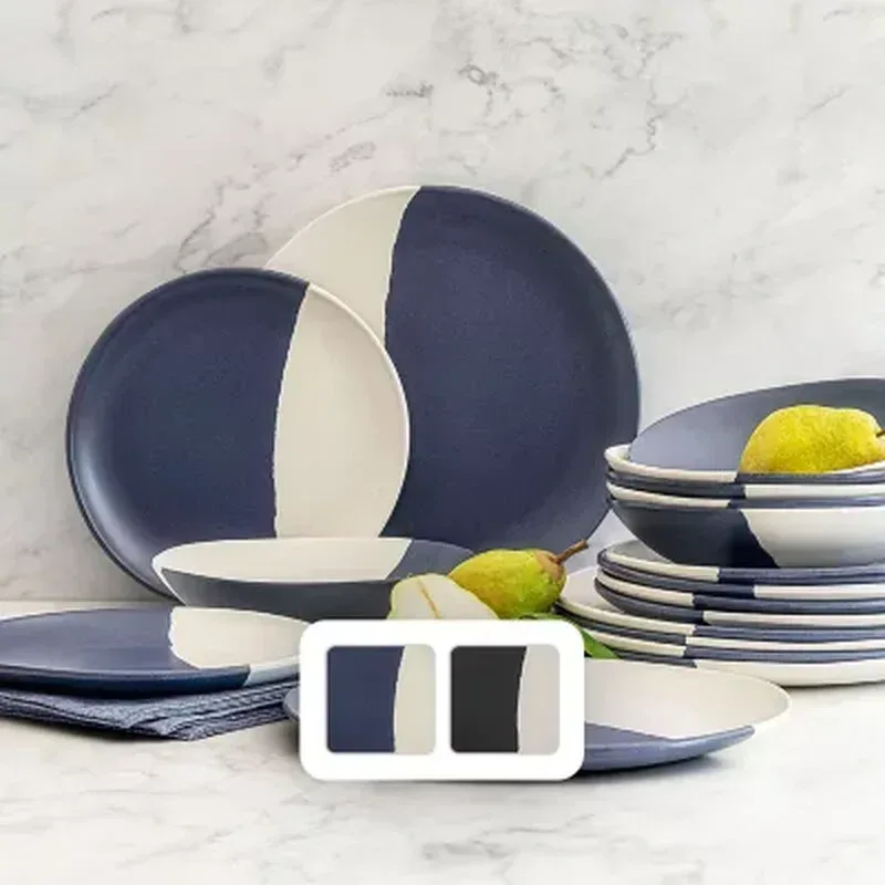 Member'S Mark 18-Piece Bamboo Melamine Dinnerware Set (Assorted Colors) - Image 2