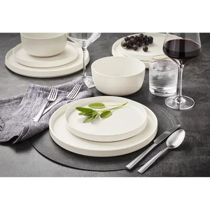 Member’s Mark 24-Piece Modern Stoneware Dinnerware Set, Assorted Colors