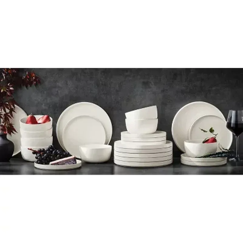 Member’s Mark 24-Piece Modern Stoneware Dinnerware Set, Assorted Colors - Image 5
