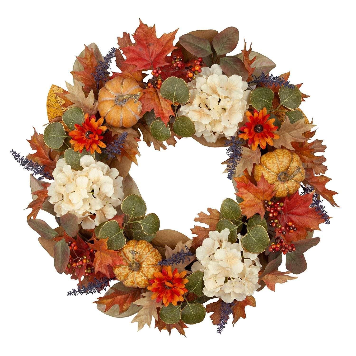 Member's Mark 26" Harvest Hydrangea Wreath - Image 2