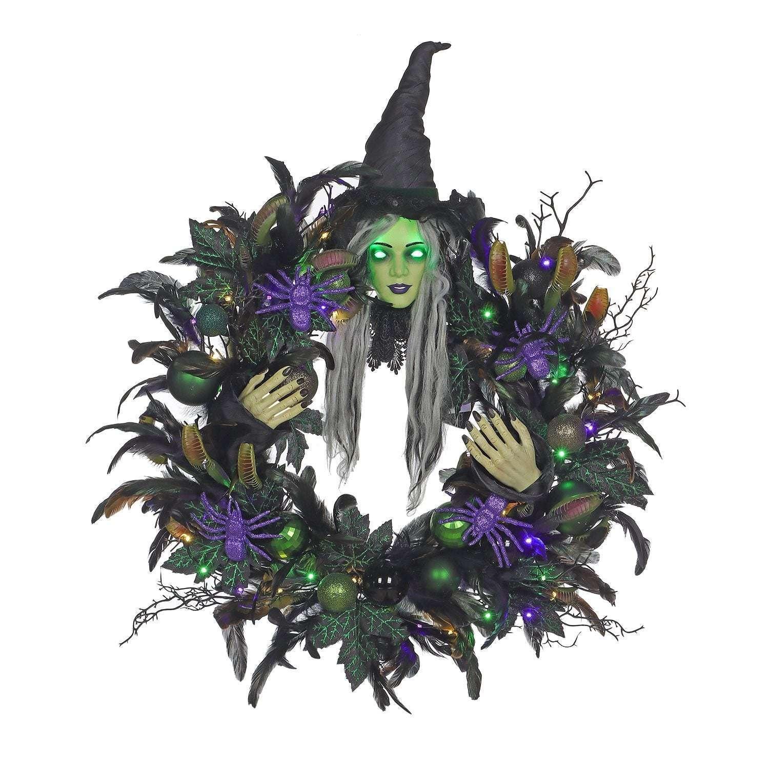 Member's Mark 26" Pre-Lit Witch Wreath - Image 3