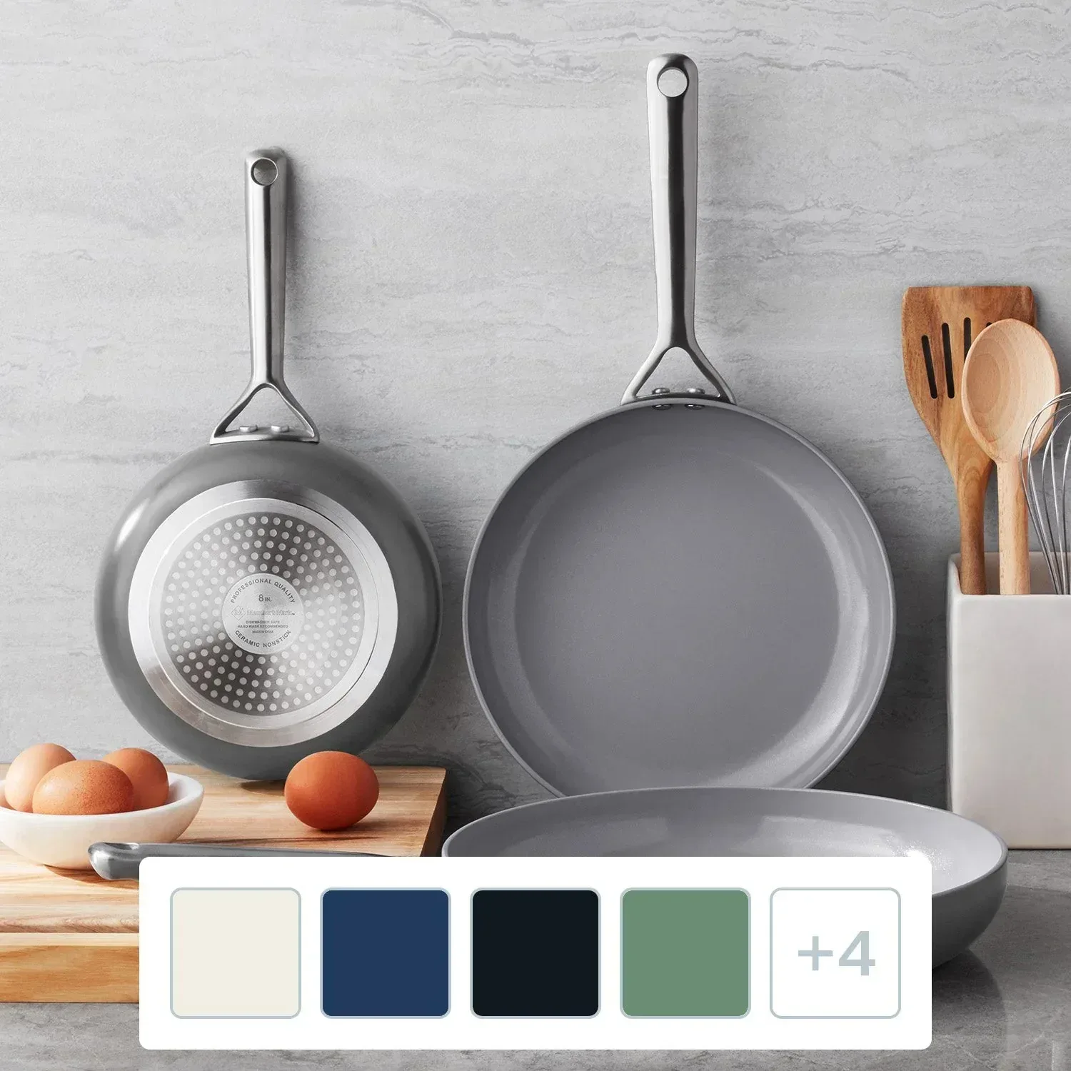 Member'S Mark 3-Piece Modern Ceramic Fry Pan Set (Assorted Colors) - Image 15