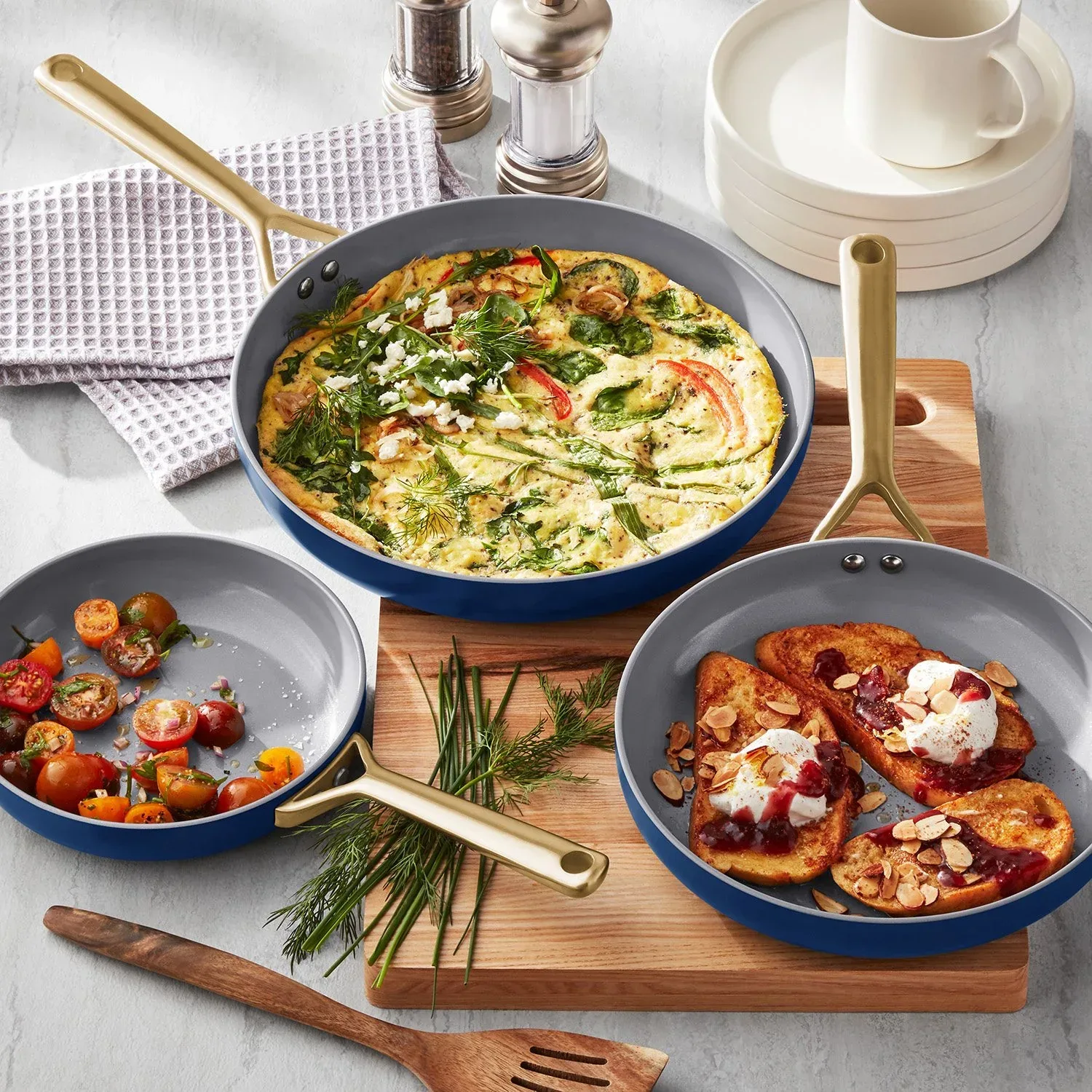 Member'S Mark 3-Piece Modern Ceramic Fry Pan Set (Assorted Colors) - Image 17