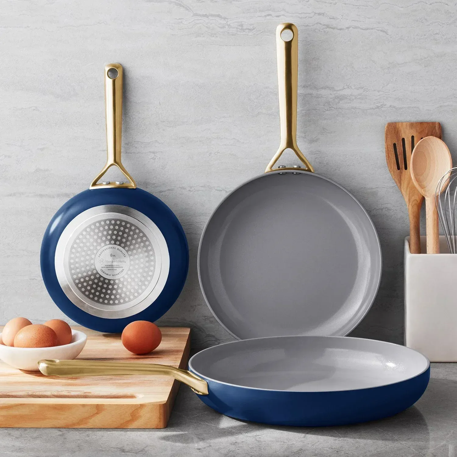 Member'S Mark 3-Piece Modern Ceramic Fry Pan Set (Assorted Colors) - Image 19