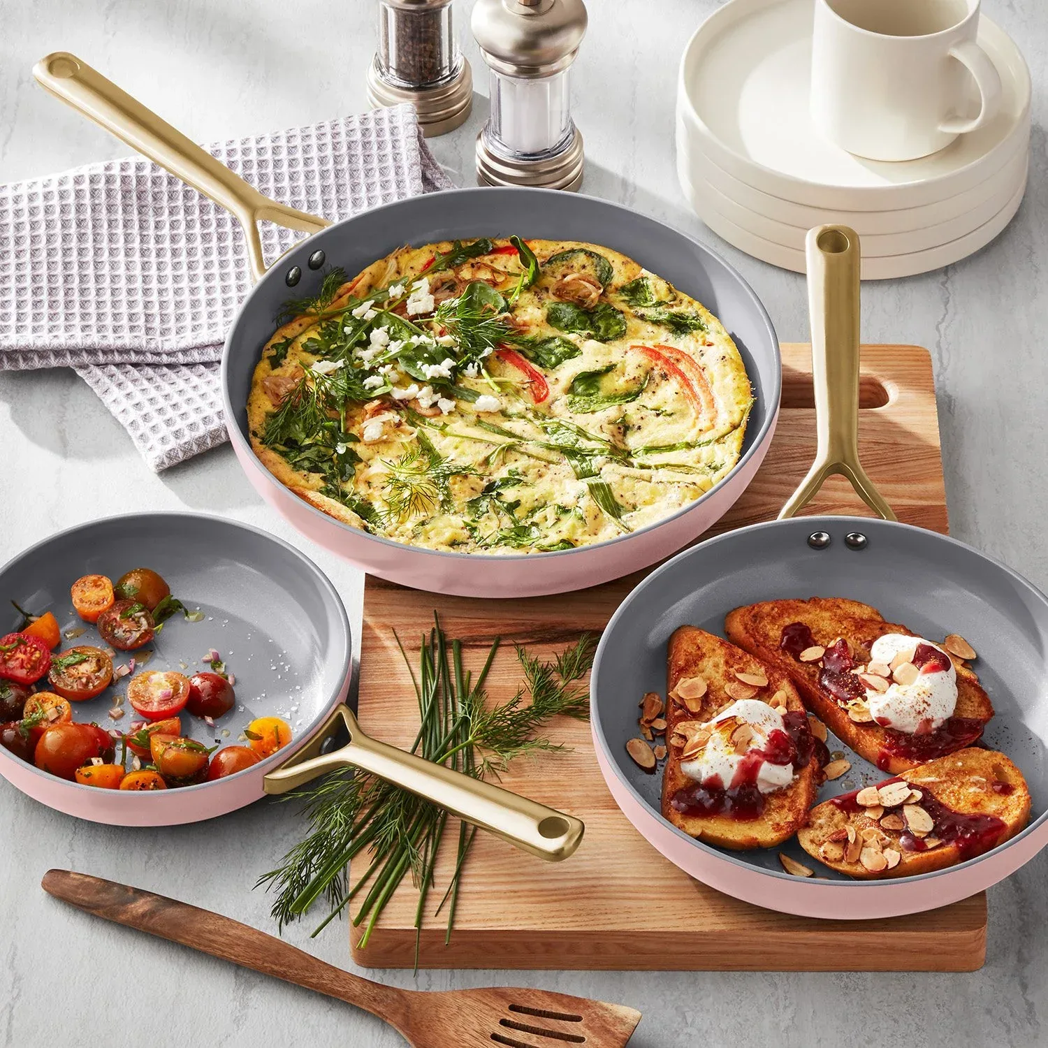 Member'S Mark 3-Piece Modern Ceramic Fry Pan Set (Assorted Colors) - Image 22