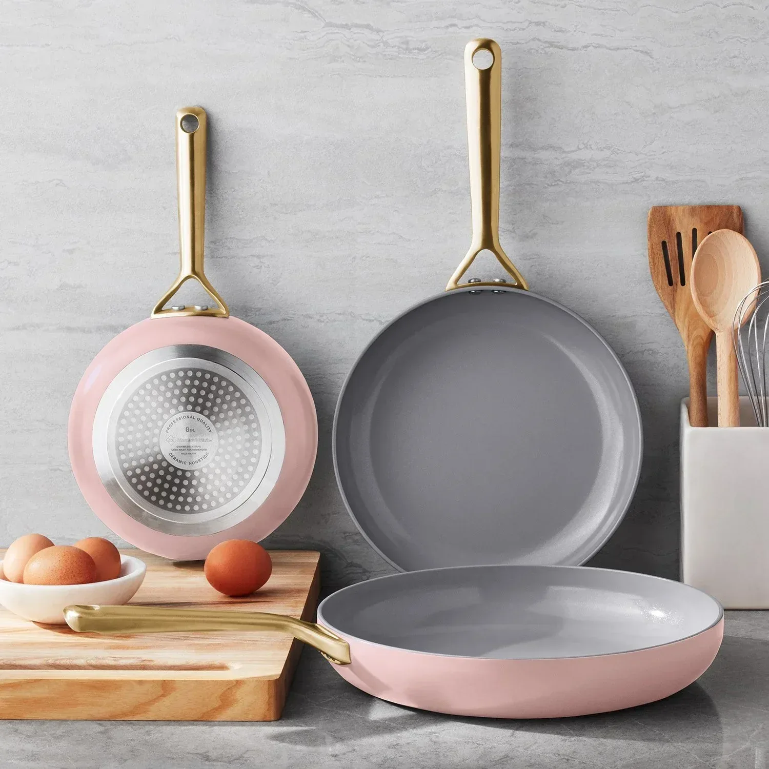 Member'S Mark 3-Piece Modern Ceramic Fry Pan Set (Assorted Colors) - Image 23