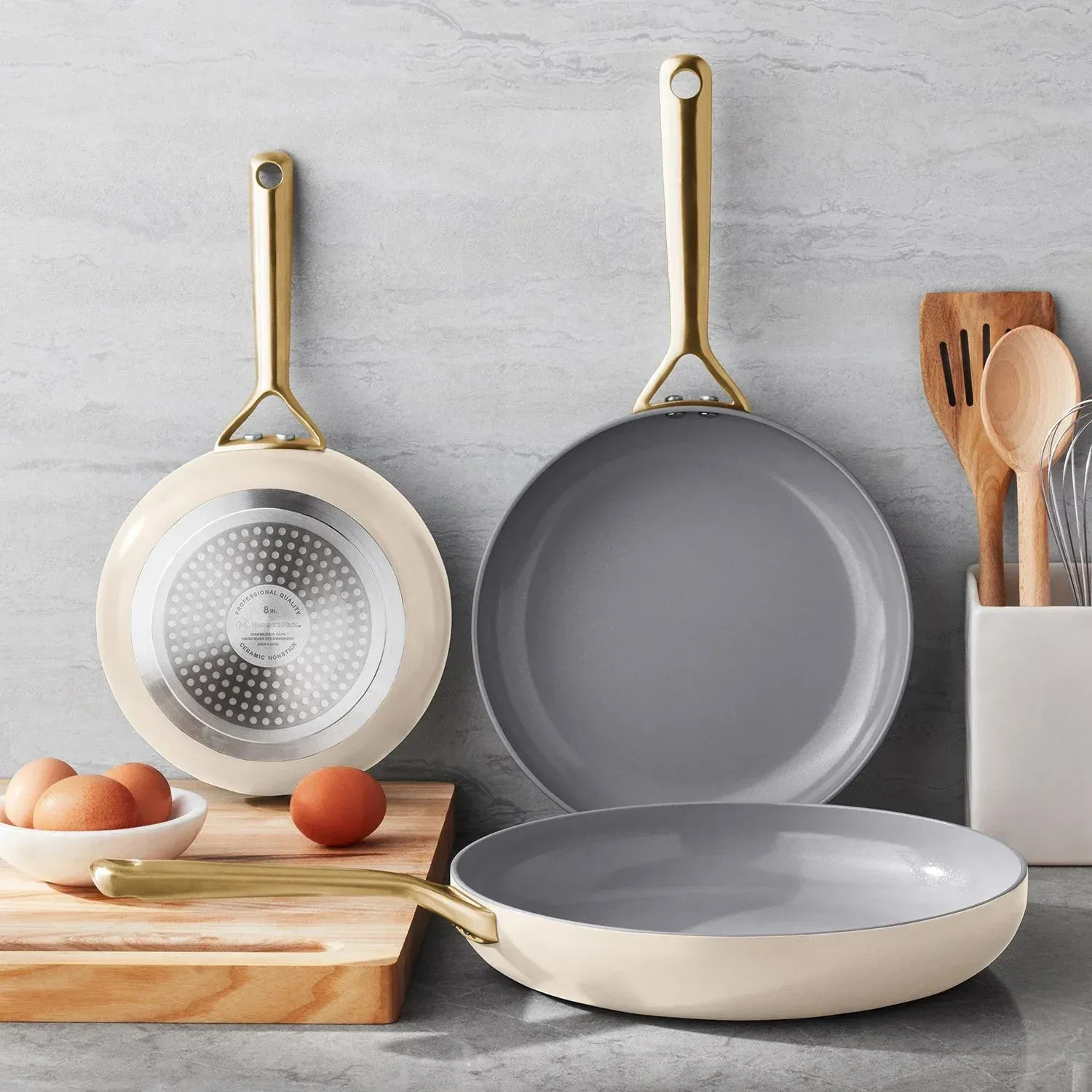 Member'S Mark 3-Piece Modern Ceramic Fry Pan Set (Assorted Colors) - Image 8