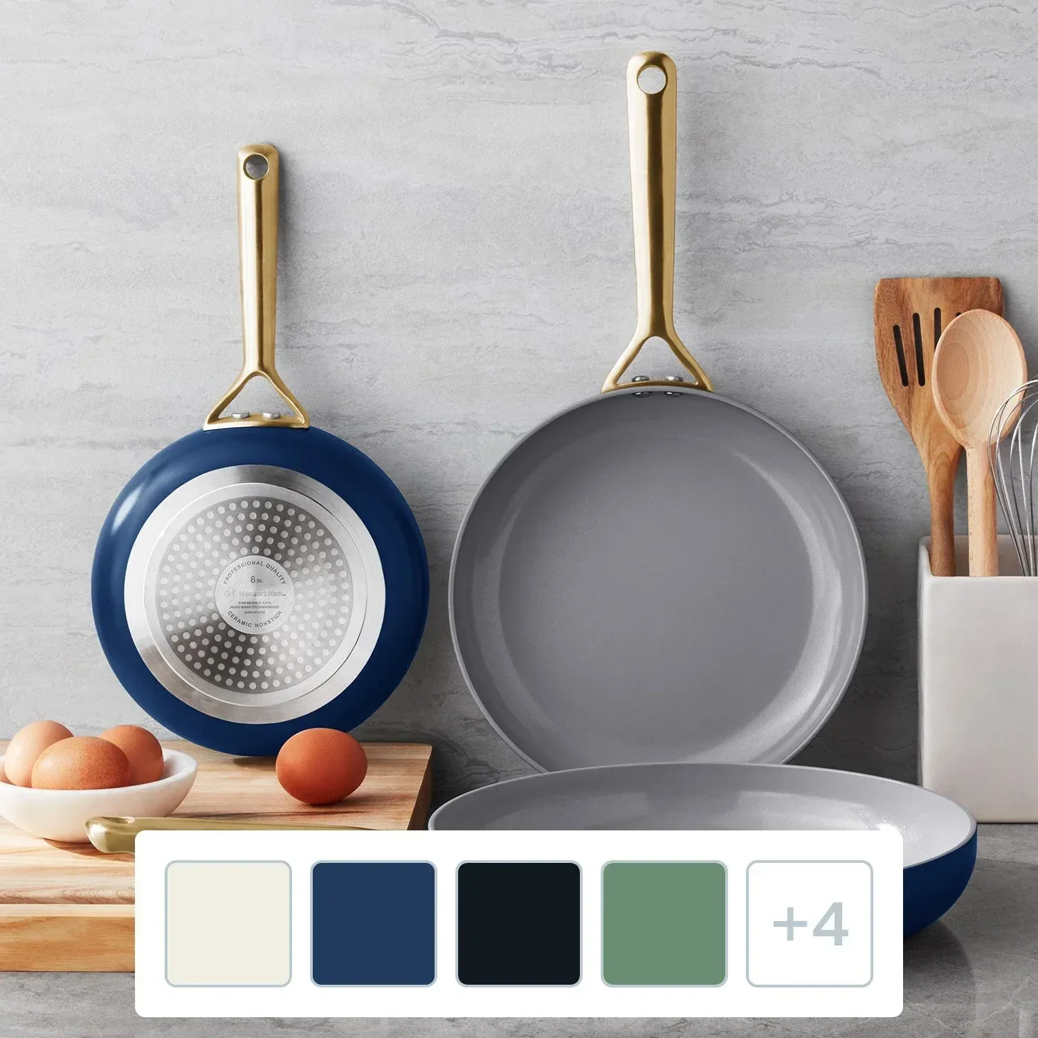 Member's Mark 3-Piece Modern Tri-ply Fry Pan Set - Image 6