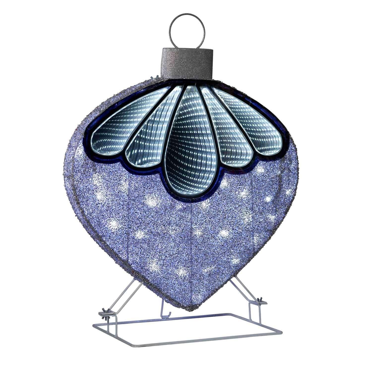 Member's Mark 32" Pre-Lit Silver Infinity Light Ornament Decor - Image 2