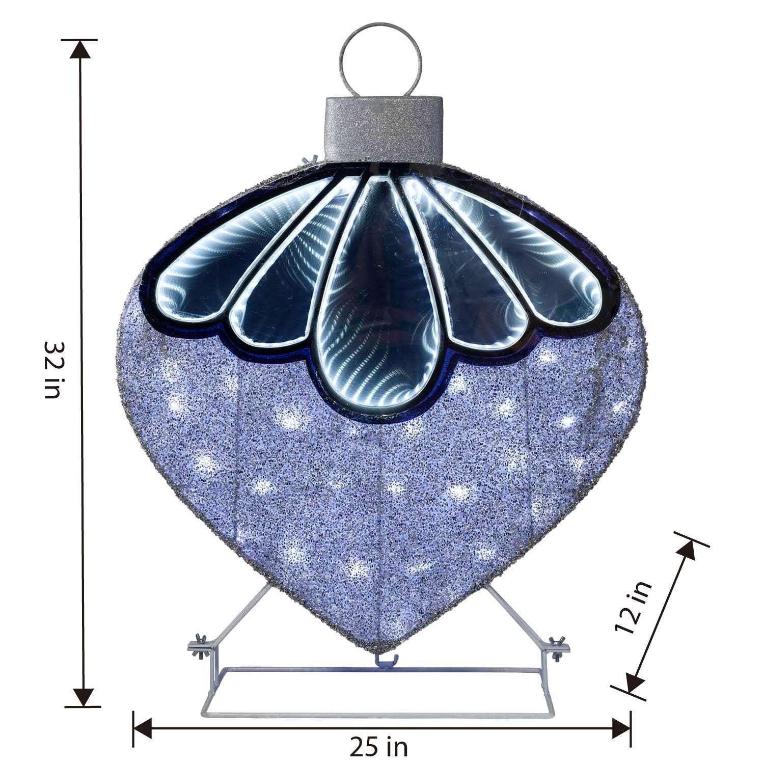 Member's Mark 32" Pre-Lit Silver Infinity Light Ornament Decor - Image 4