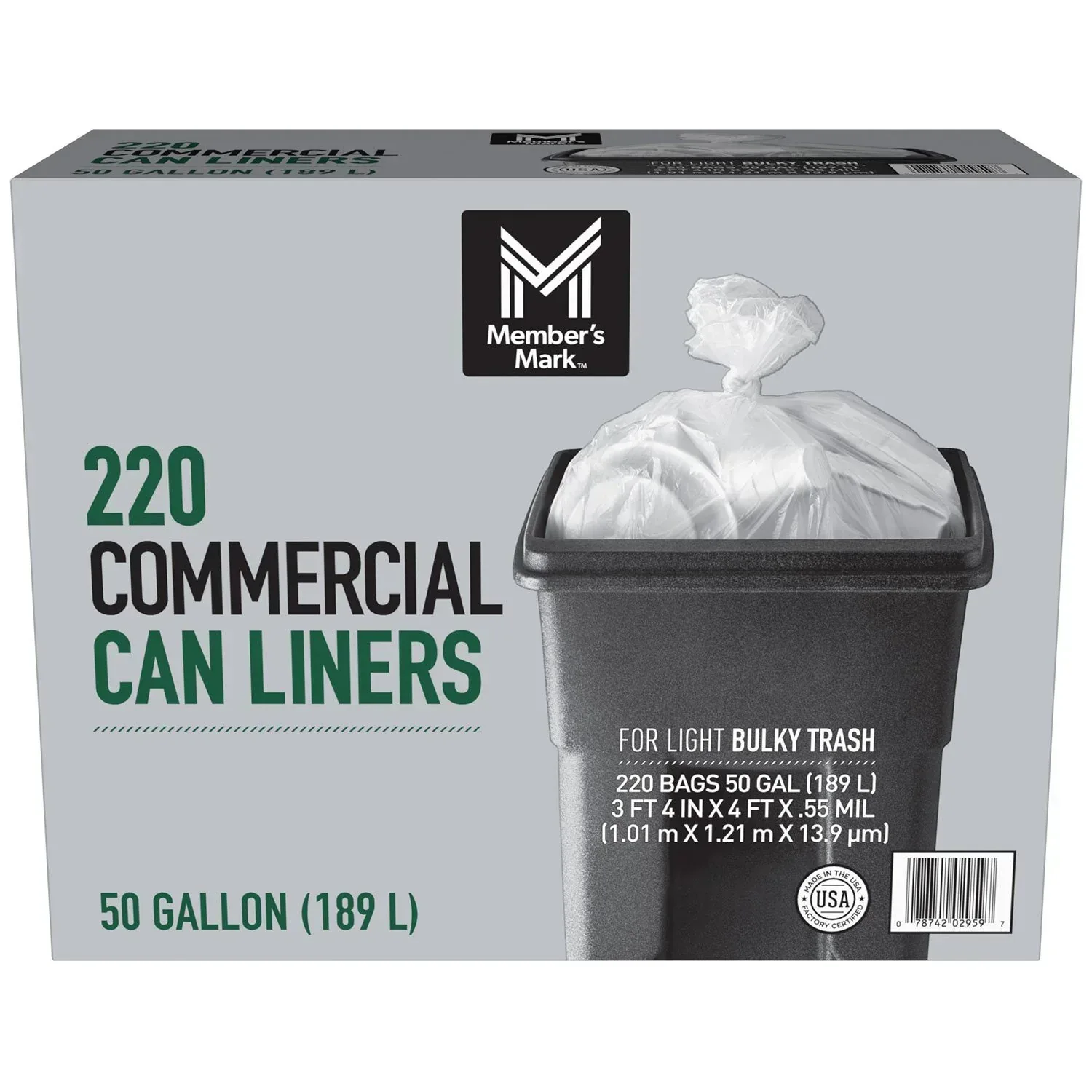 Member's Mark 33 Gallon Commercial Can Liners, 320 ct. - Image 6