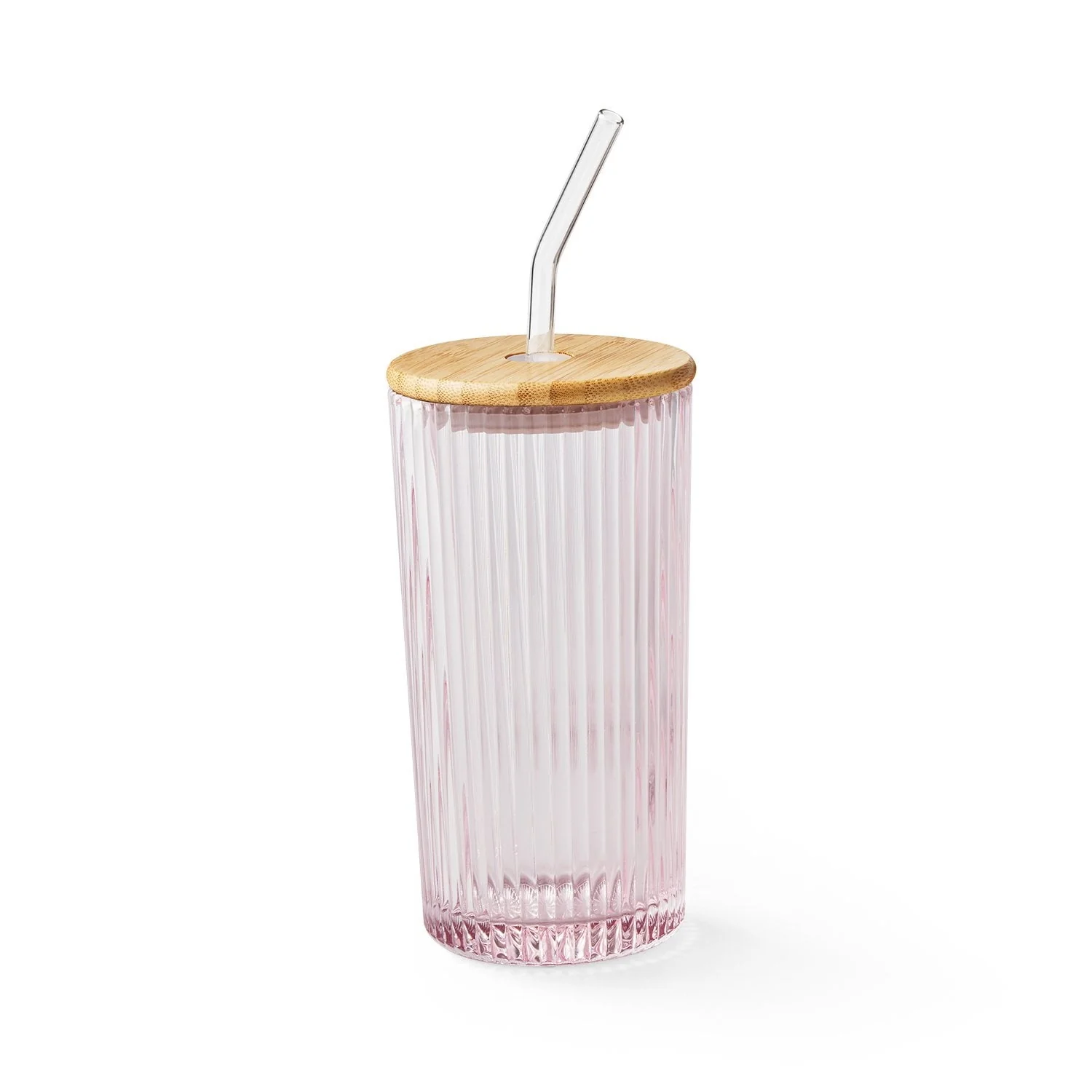 Member's Mark 4-Pack Glass Tumblers with Bamboo Lids - Image 3