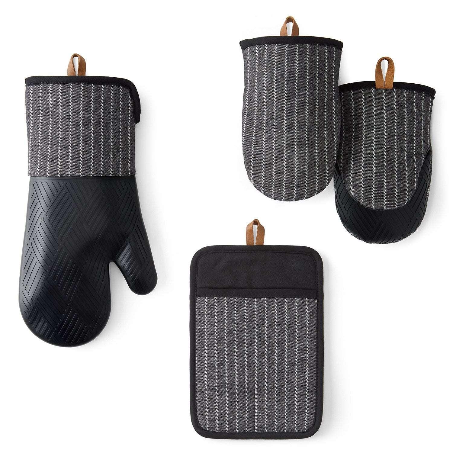 Member's Mark 4 -Pack Yarn Dyed Silicone Oven Mitt, Pot Holder, Mini Mitt Set - Image 11