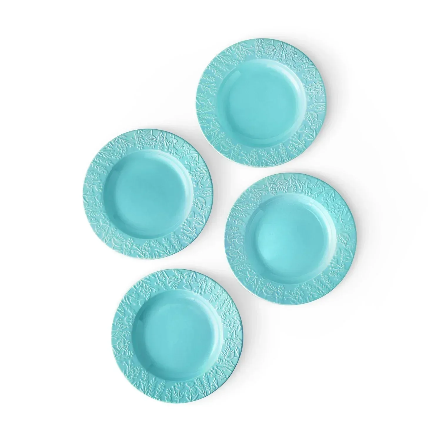 Member's Mark 4-Piece Ceramic Floral Texture Salad Plates