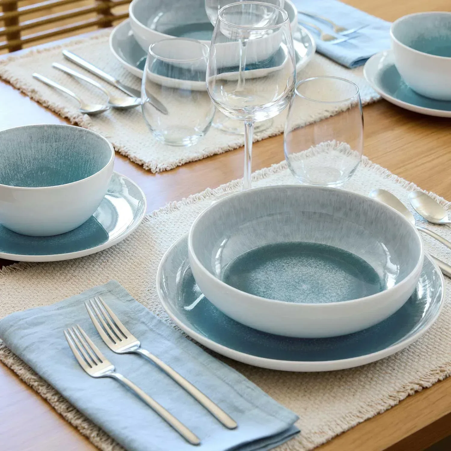 Member's Mark 4-Piece Stoneware Reactive Pasta Bowl Set - Image 6