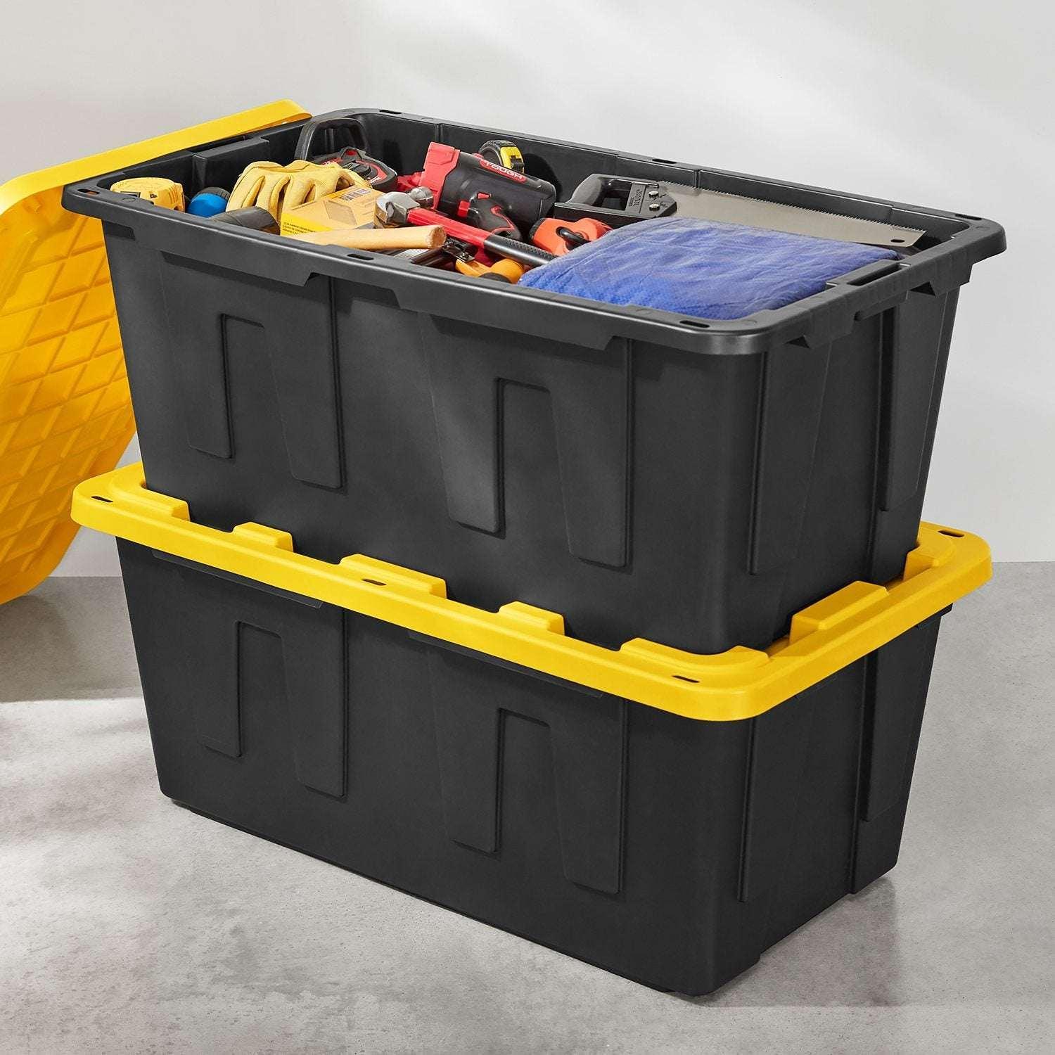 Member's Mark 40 Gallon Heavy-Duty Black and Yellow Storage Tote, 22.0" D x 38.2" W x 16.4" H, 1 pack or 2 pack - Image 11