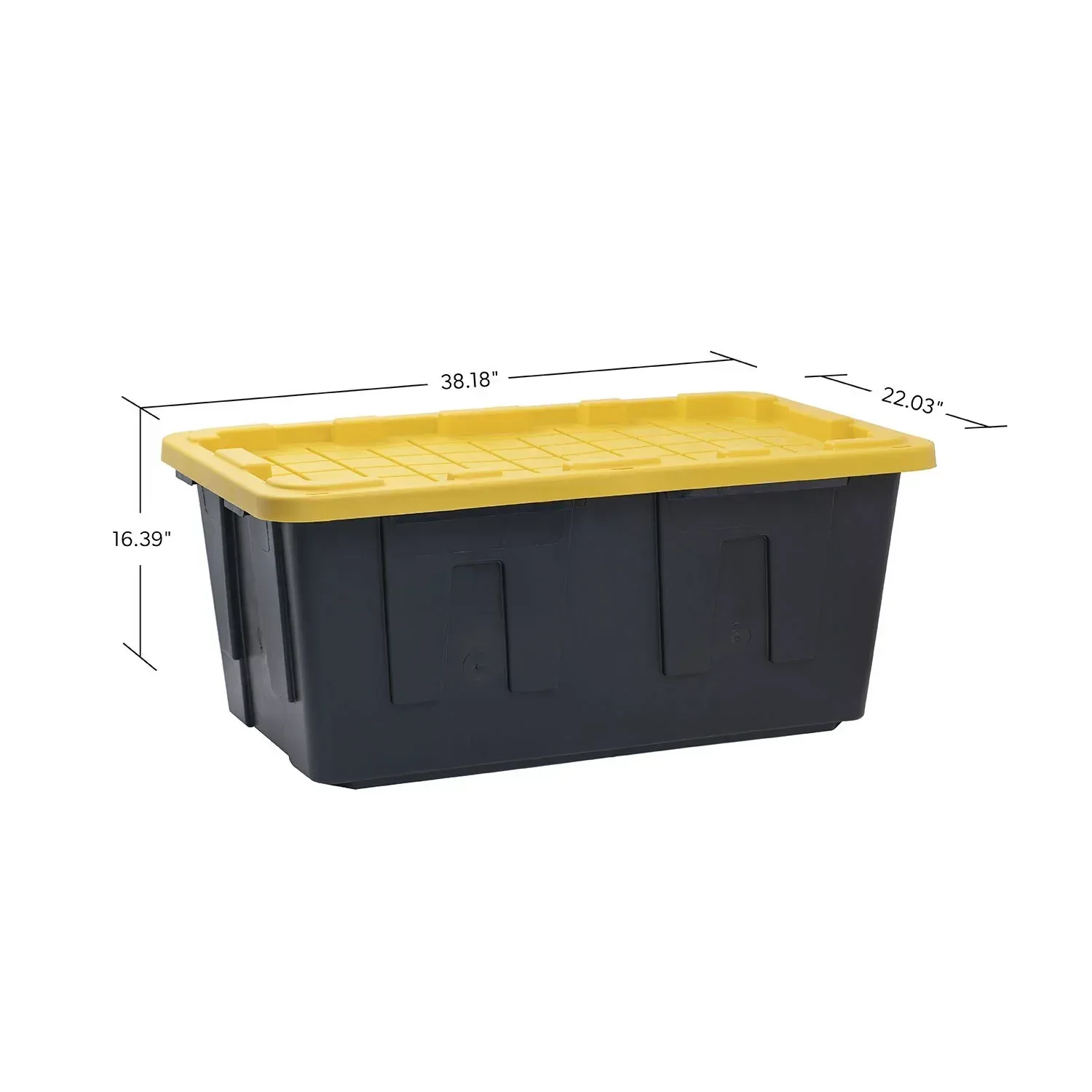 Member's Mark 40 Gallon Heavy-Duty Black and Yellow Storage Tote, 22.0" D x 38.2" W x 16.4" H, 1 pack or 2 pack - Image 8