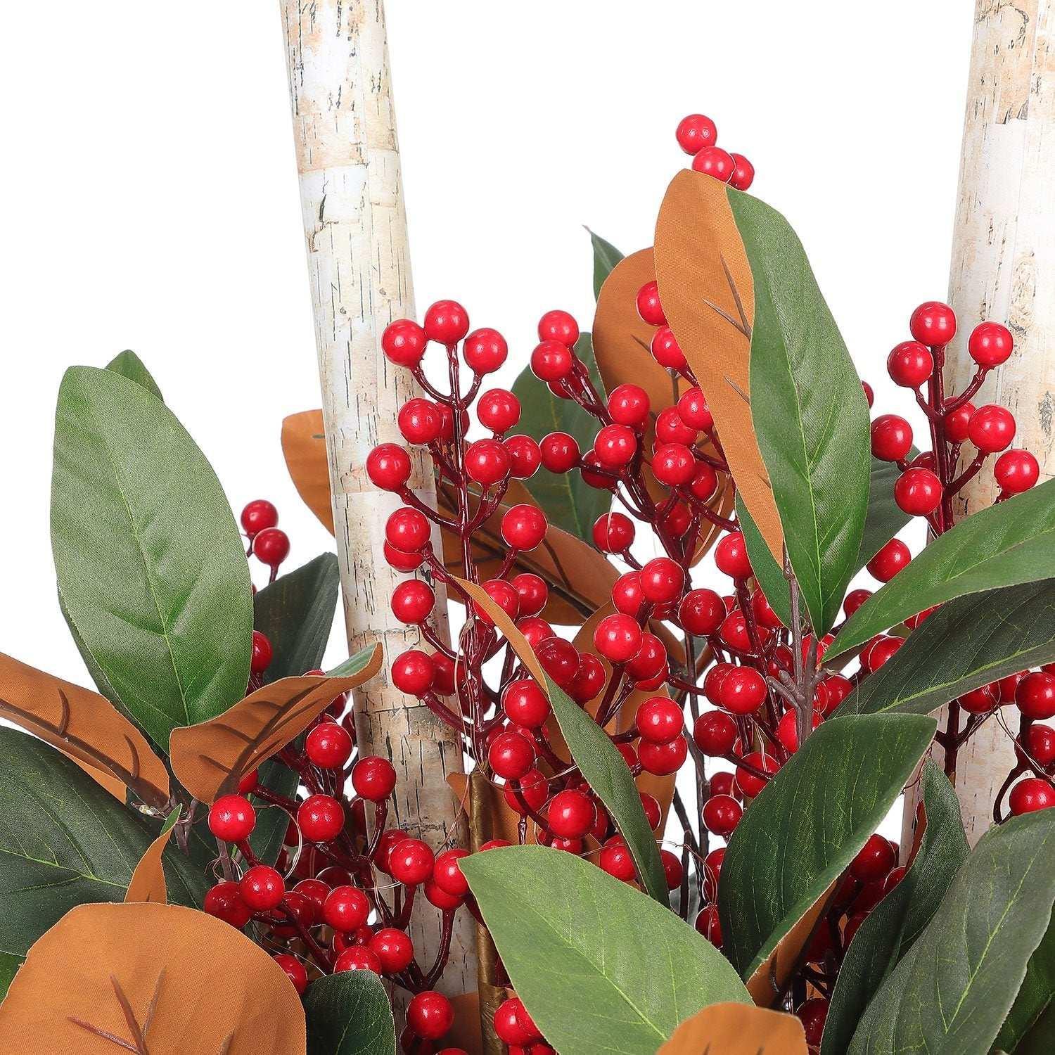 Member's Mark 48" Pre-Lit Decorative Topiary with Berries - Image 5