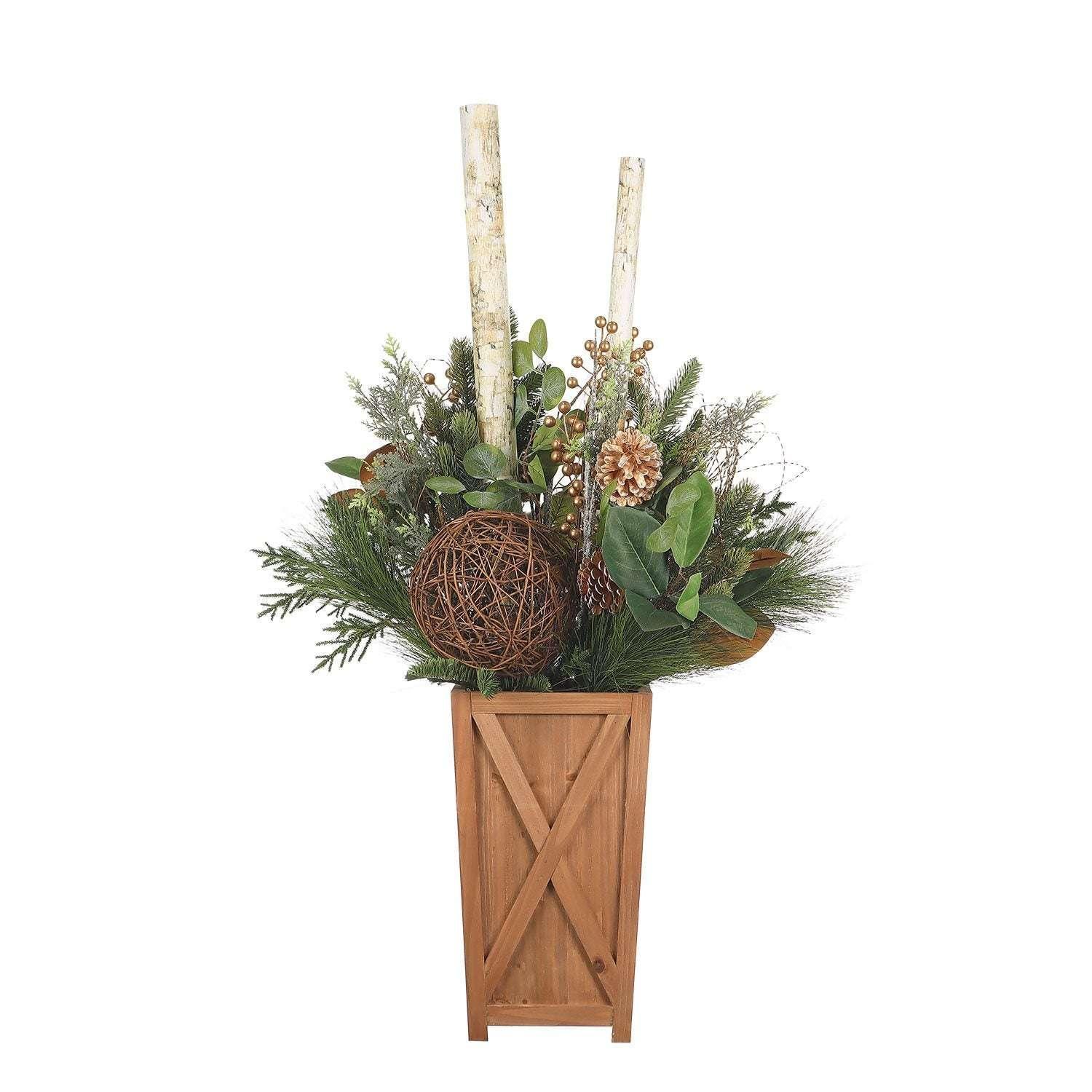 Member's Mark 48" Pre-Lit Decorative Topiary with Berries - Image 9