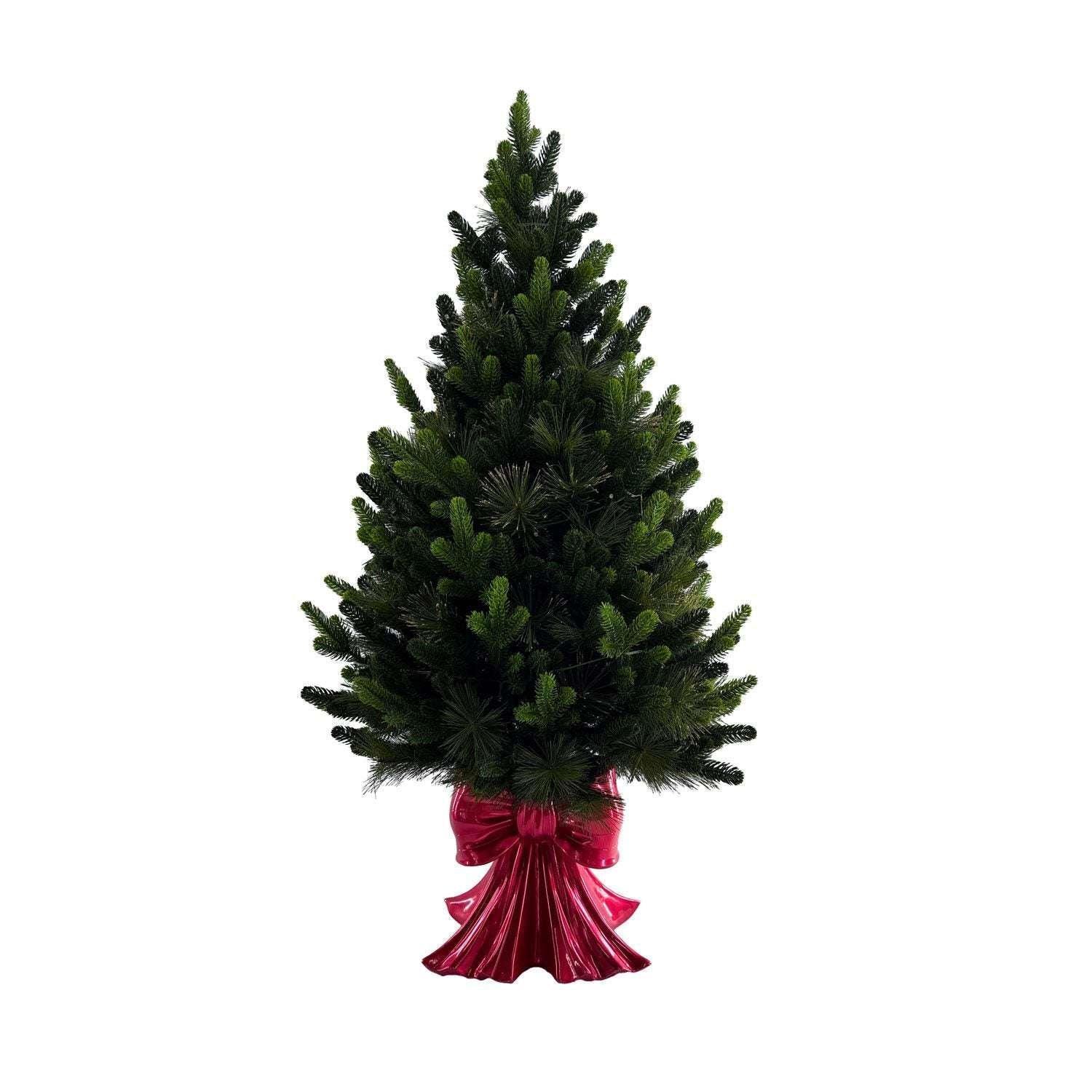 Member's Mark 48" Pre-Lit Topiary in Red Bow Container - Image 2