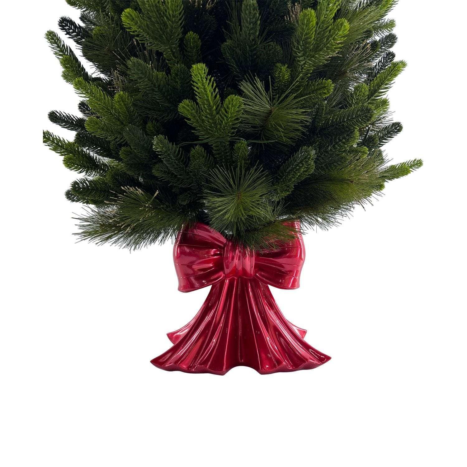Member's Mark 48" Pre-Lit Topiary in Red Bow Container - Image 3