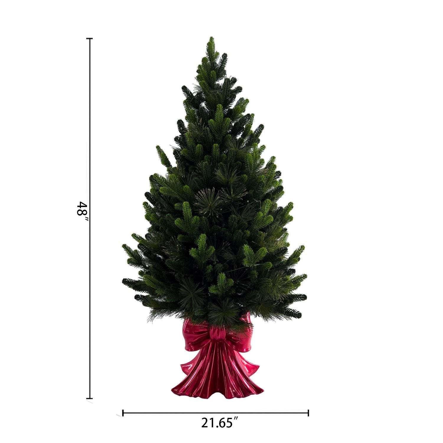 Member's Mark 48" Pre-Lit Topiary in Red Bow Container - Image 4