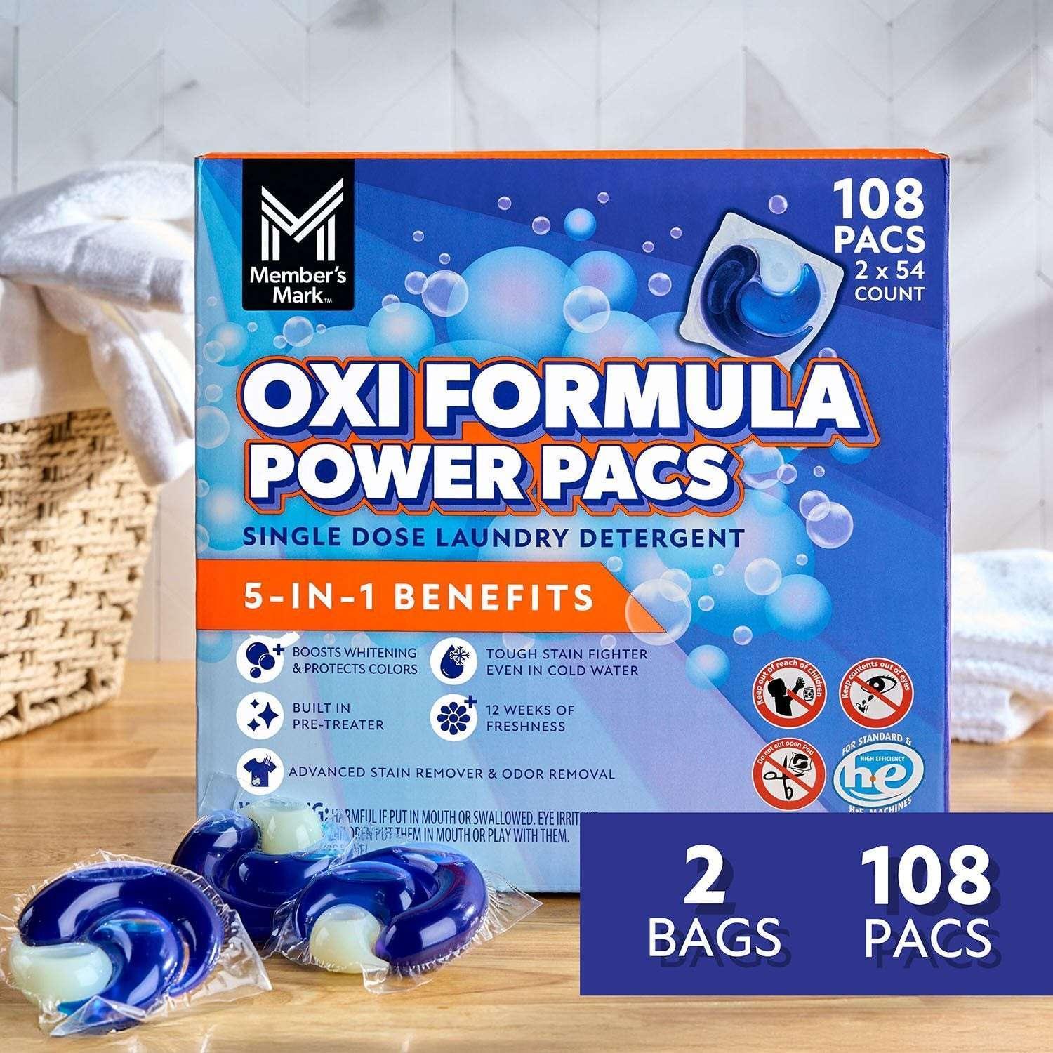 Member's Mark 5-in-1 Oxi Formula Power Pacs, 108 ct. - Image 6
