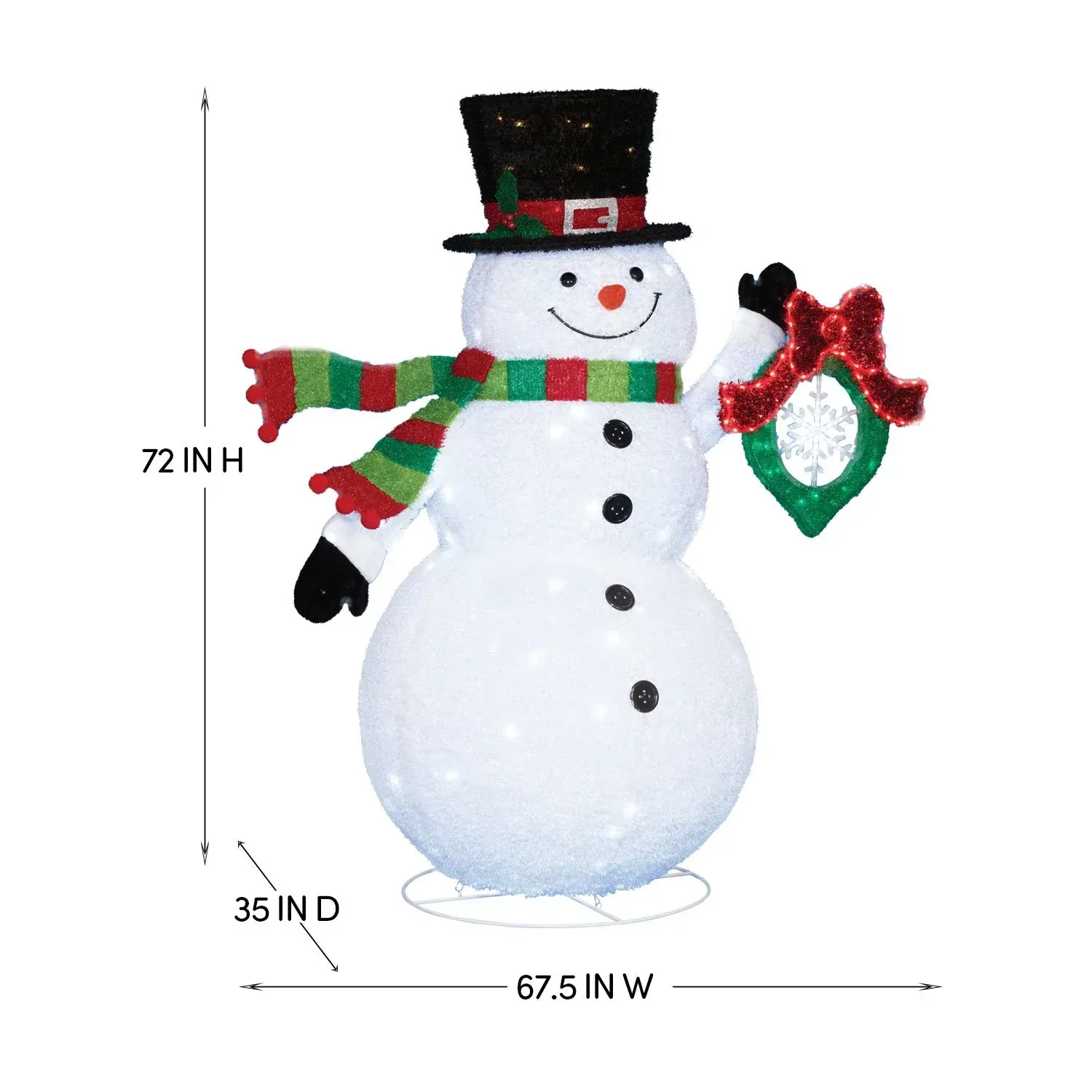 Member's Mark 6' Pre-Lit Pop-up Twinkling Snowman - Image 4