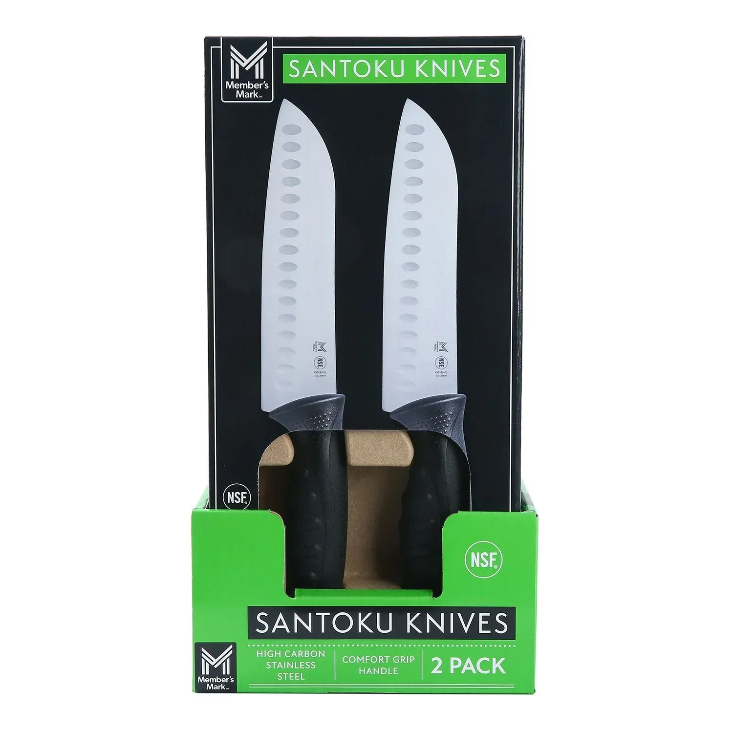 Member's Mark 7" Non-Slip Handle Santoku Slicing Knife, 2 pk. - Image 7