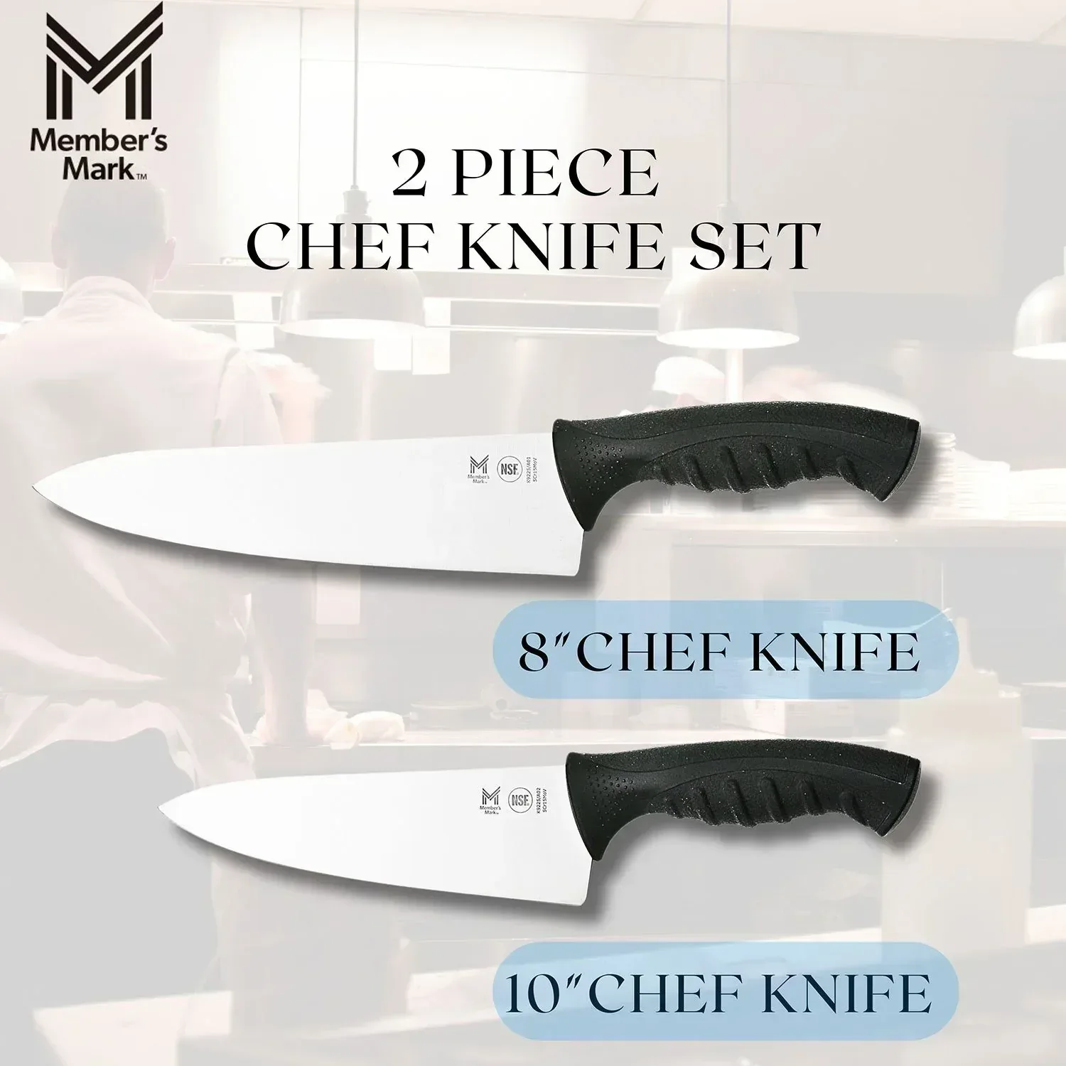 Member's Mark 8" & 10" Chef's Knives Set, 2 pk. - Image 2