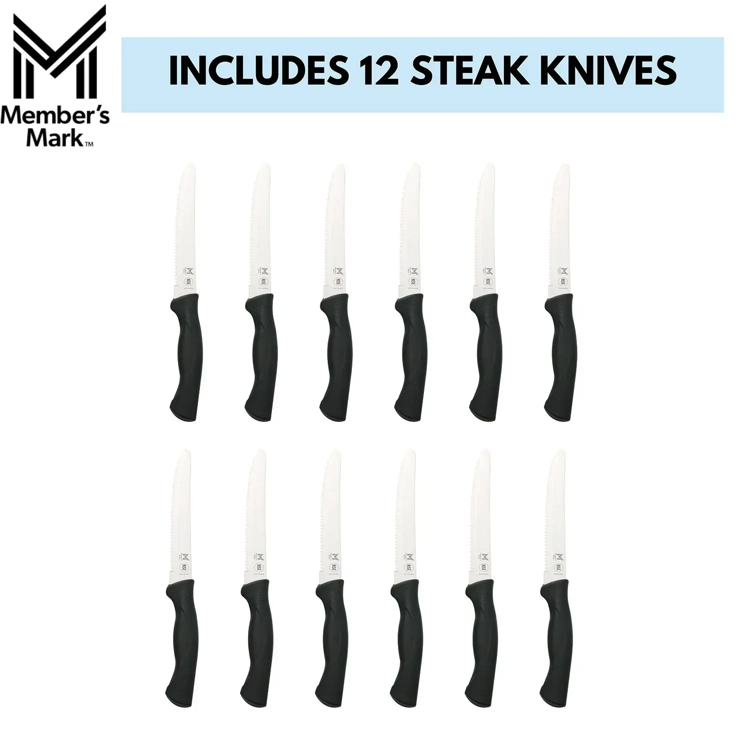 Member's Mark 8.5" Stainless Steel Steak Knives, 12 ct. - Image 2