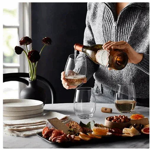Member's Mark 8-Piece Stemless Crystal Wine Glass Set - Image 3
