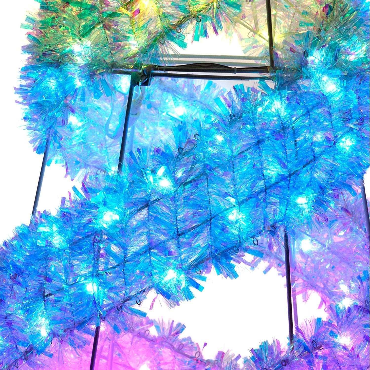 Member's Mark 8' Pre-Lit Iridescent Color-Changing Spiral Tree - Image 4