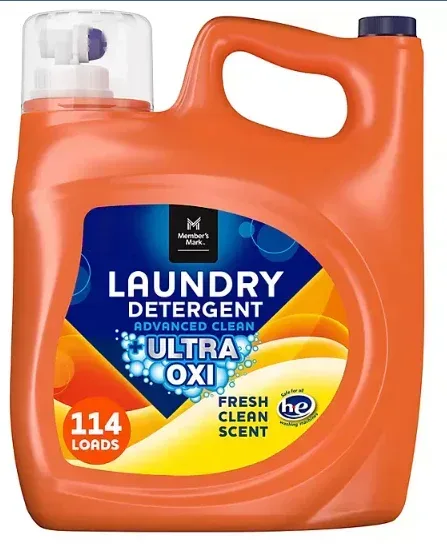Member's Mark Advanced Clean + Ultra Oxi Liquid Laundry Detergent, 176 fl. oz., 114 loads