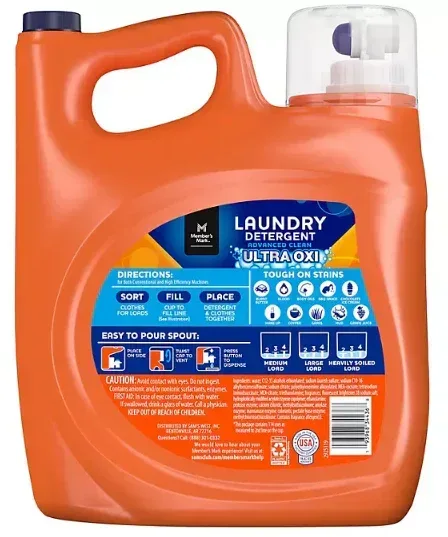 Member's Mark Advanced Clean + Ultra Oxi Liquid Laundry Detergent, 176 fl. oz., 114 loads - Image 2