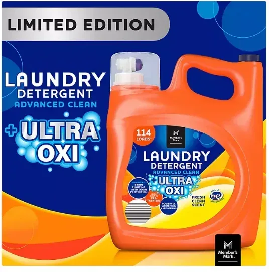Member's Mark Advanced Clean + Ultra Oxi Liquid Laundry Detergent, 176 fl. oz., 114 loads - Image 3