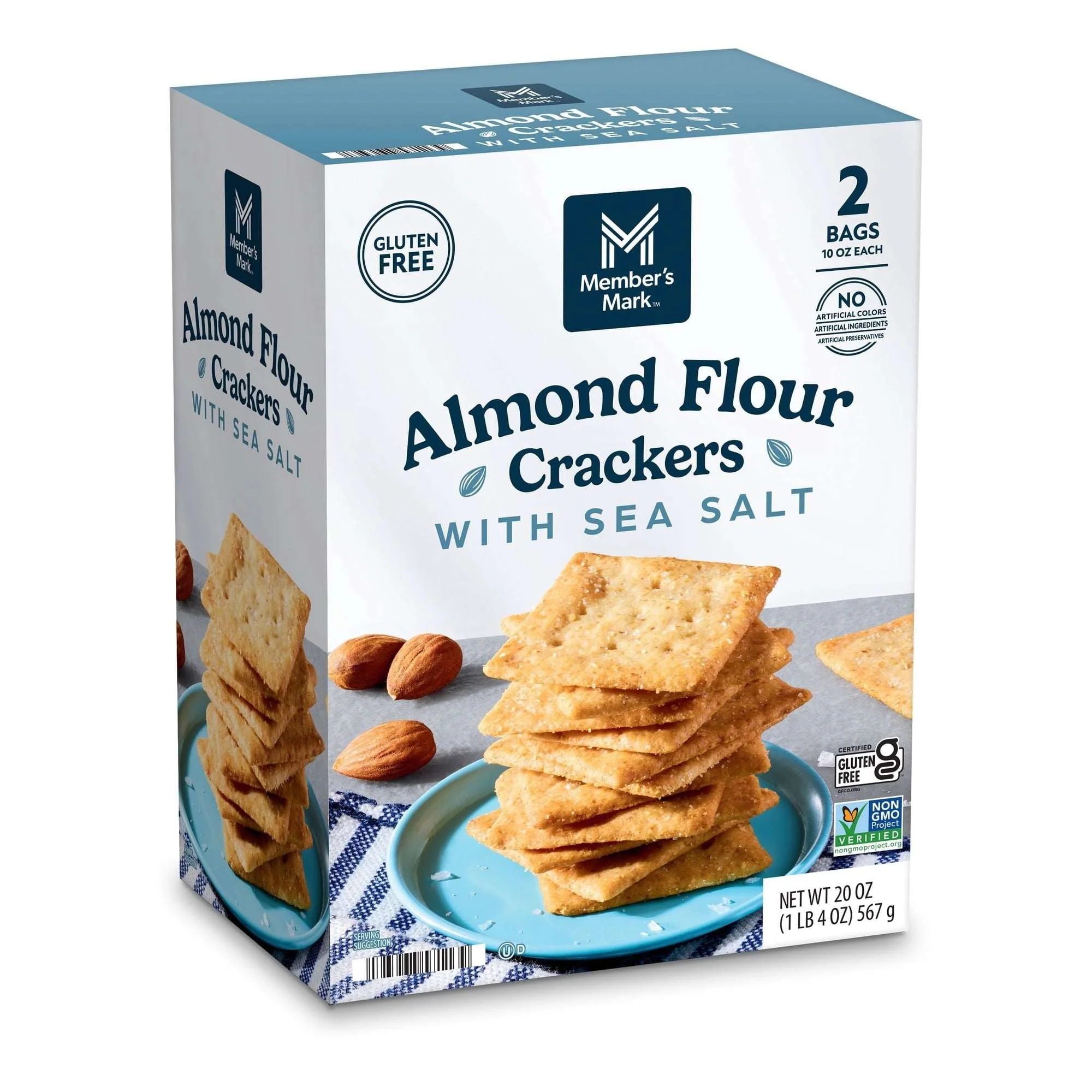 Member's Mark Almond Flour Crackers with Sea Salt, 20 oz.
