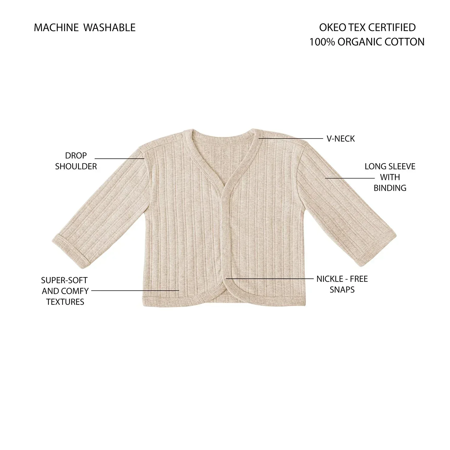 Member's Mark Baby 2-Pack Organic Cotton Cardigan - Image 2
