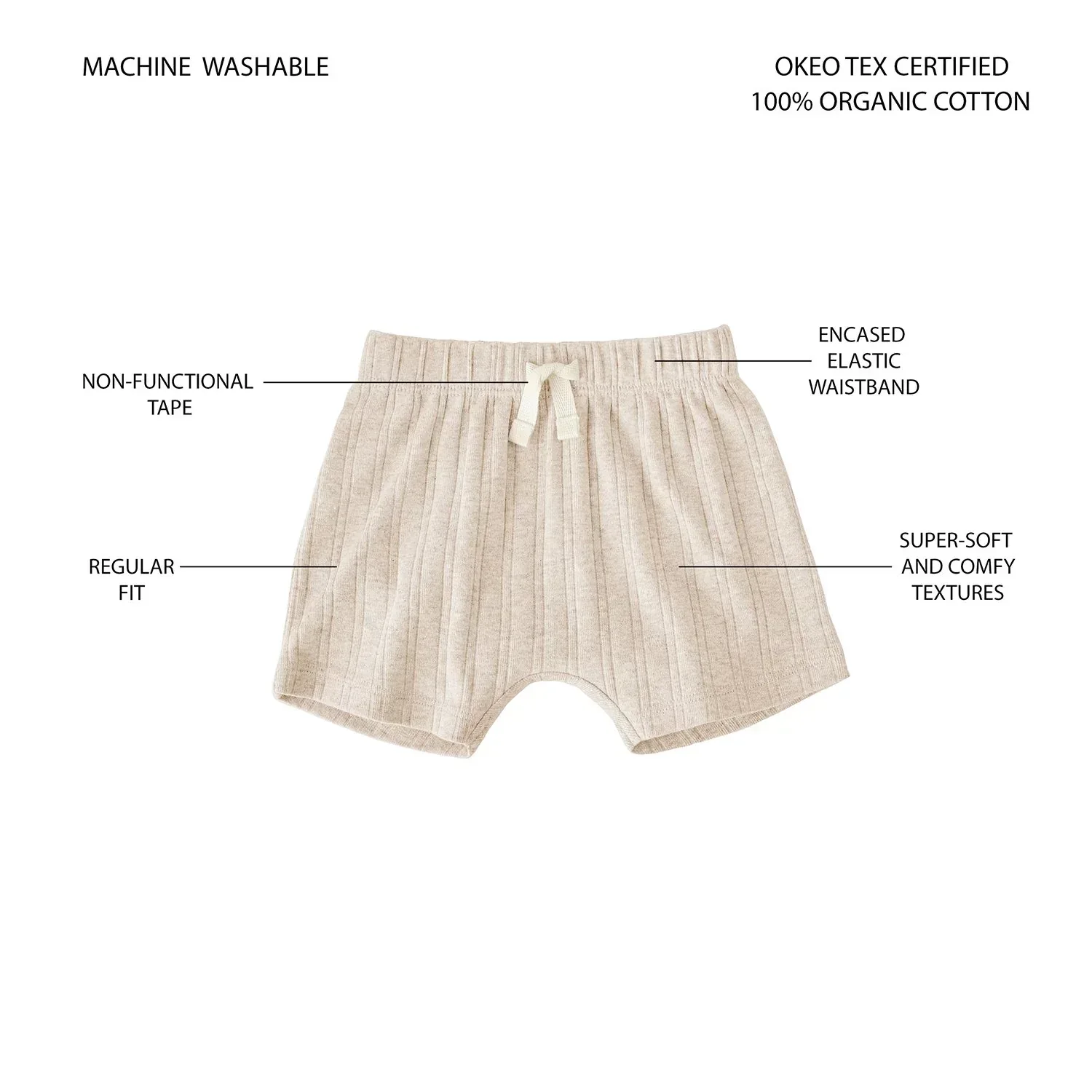 Member's Mark Baby 3-Pack Organic Cotton Bloomer Short - Image 2