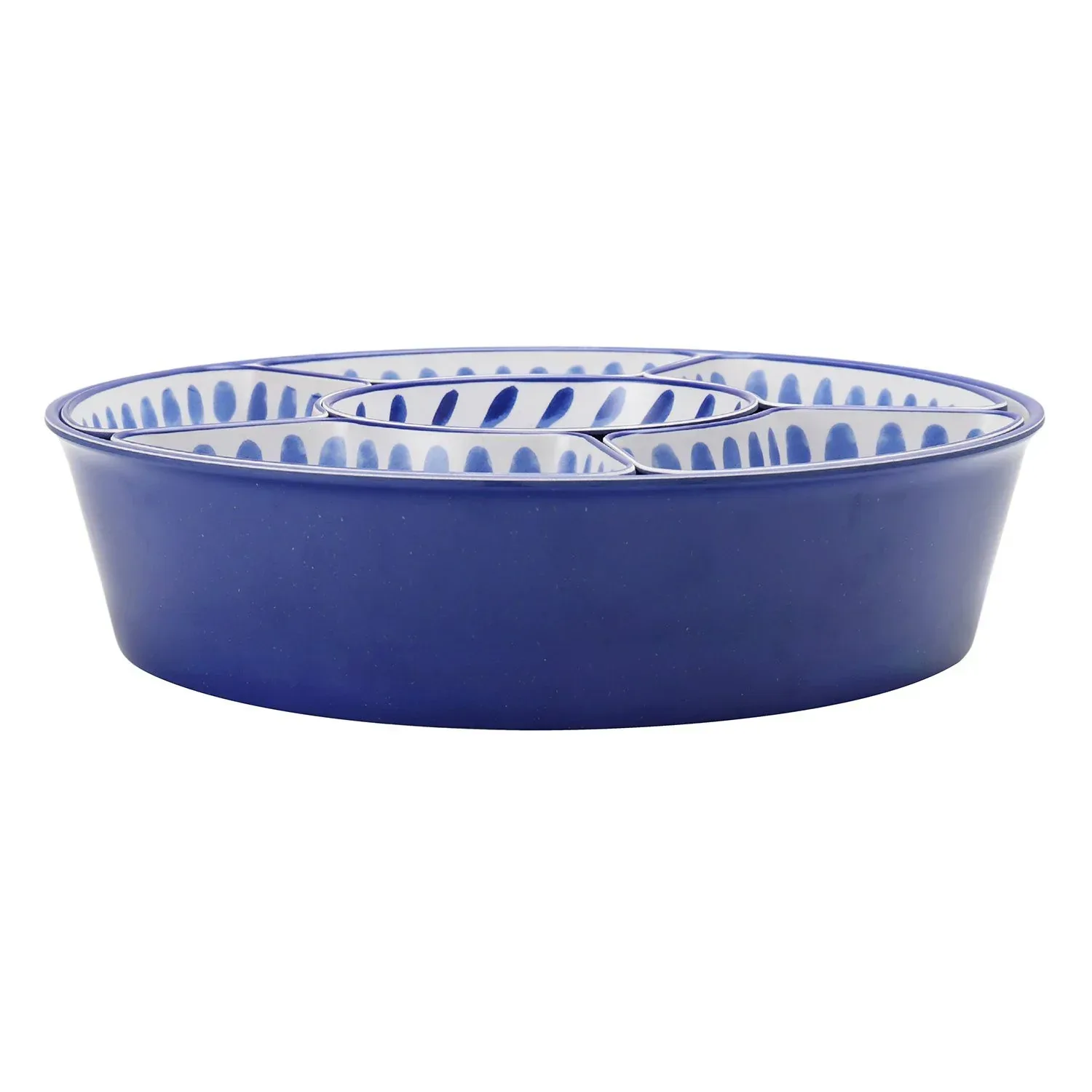 Member's Mark Bamboo Melamine 6-Section Serving Platter with Lazy Susan Base and Storage Lid - Image 10