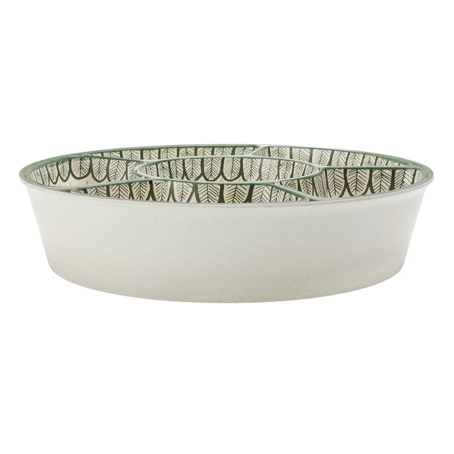 Member's Mark Bamboo Melamine 6-Section Serving Platter with Lazy Susan Base and Storage Lid - Image 22
