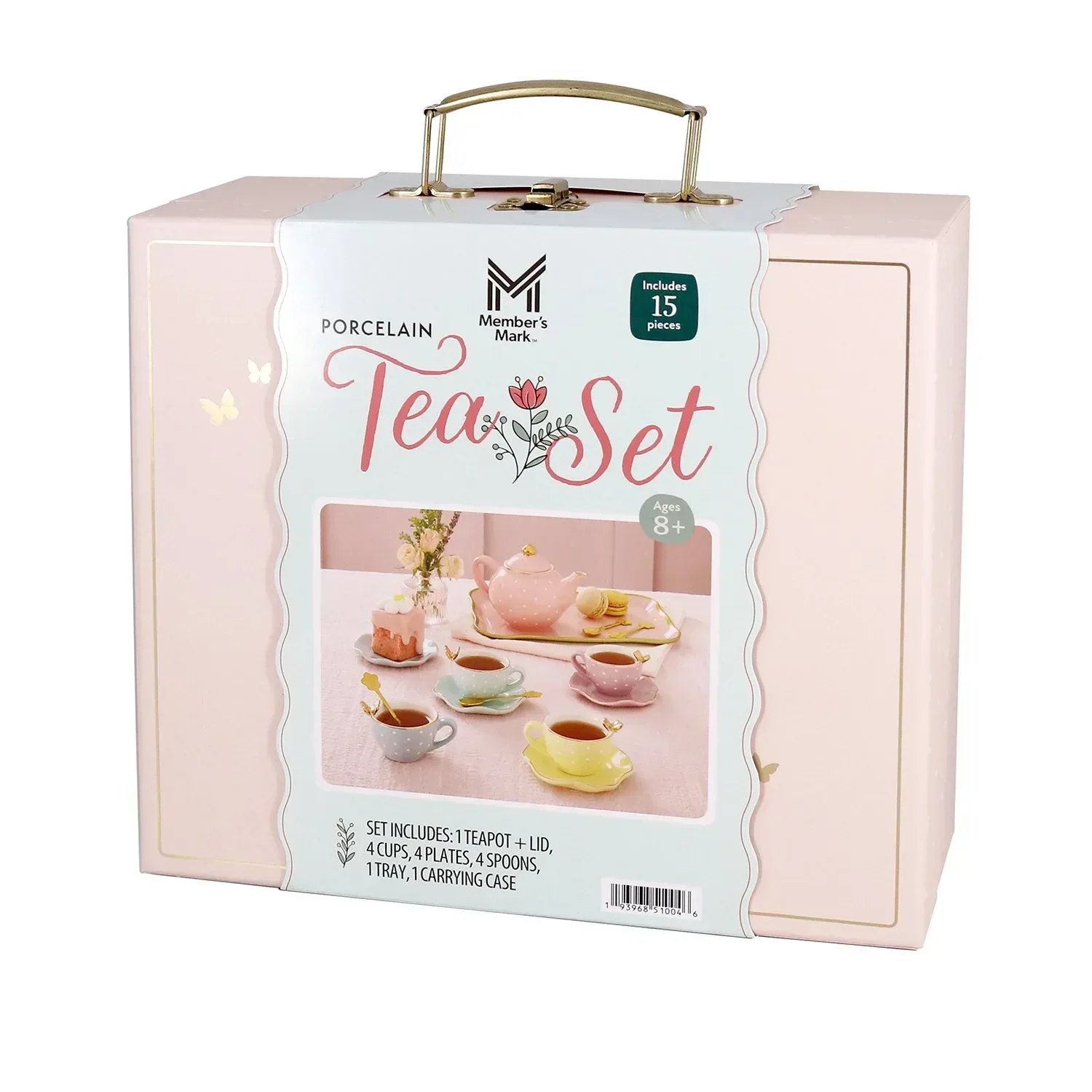 Member's Mark Butterfly Porcelain Tea Set, 15 pc. - Image 6