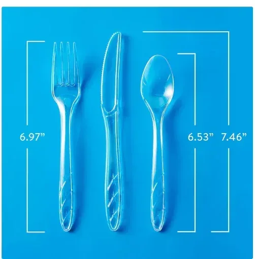 Member's Mark Clear Cutlery Combo Pack, Forks, Knives, Spoons (360 ct.) - Image 2