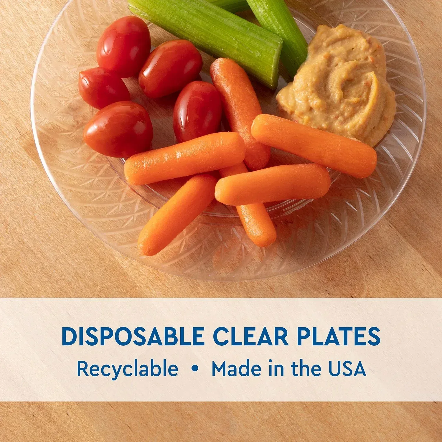 Member's Mark Clear Plastic Plates, 6.25" 90 ct. - Image 3