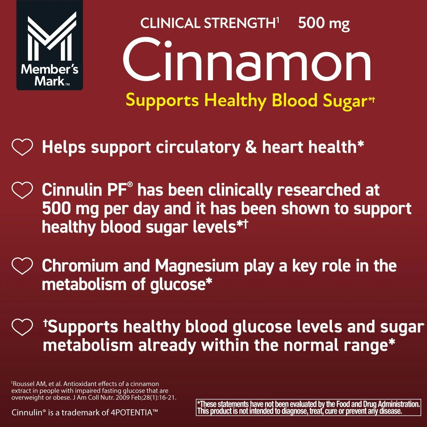 Member's Mark Clinical Strength Cinnamon 500 mg. Capsules, 170 ct. - Image 3