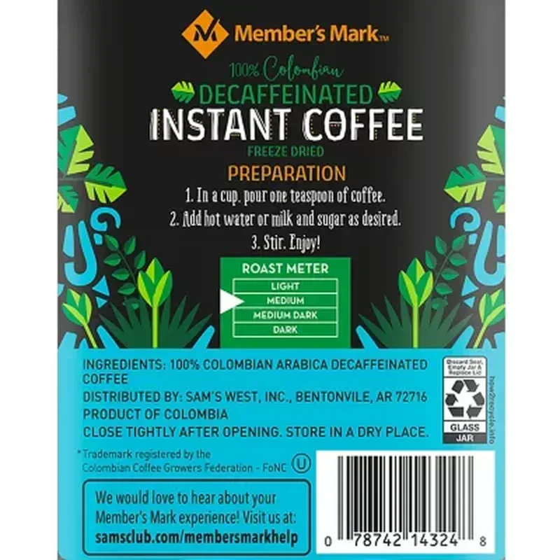 Member'S Mark Colombian Decaffeinated Instant Coffee (12 Oz.) - Image 5