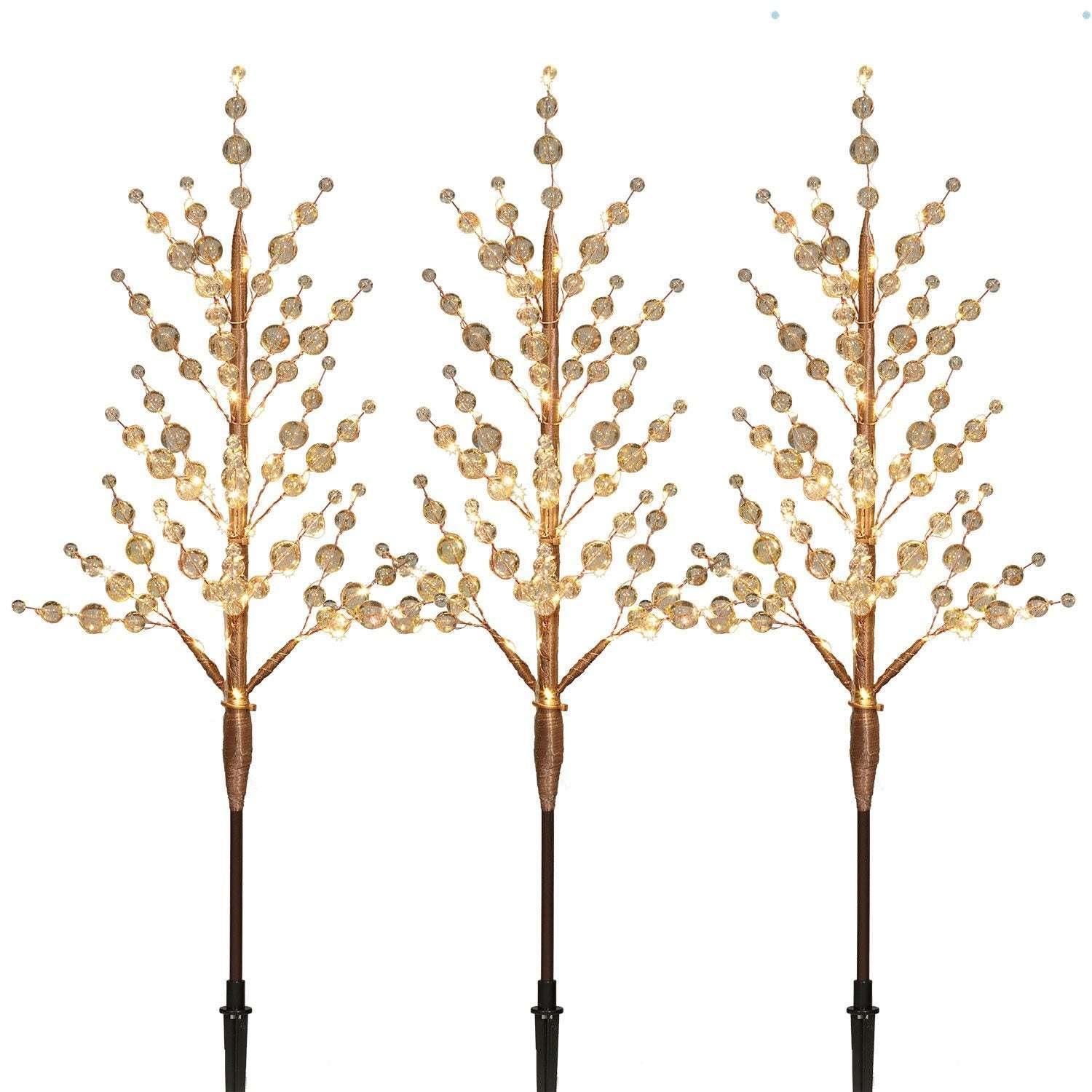 Member's Mark Crystal Bead Pathway Lights, Set of 3 - Image 2