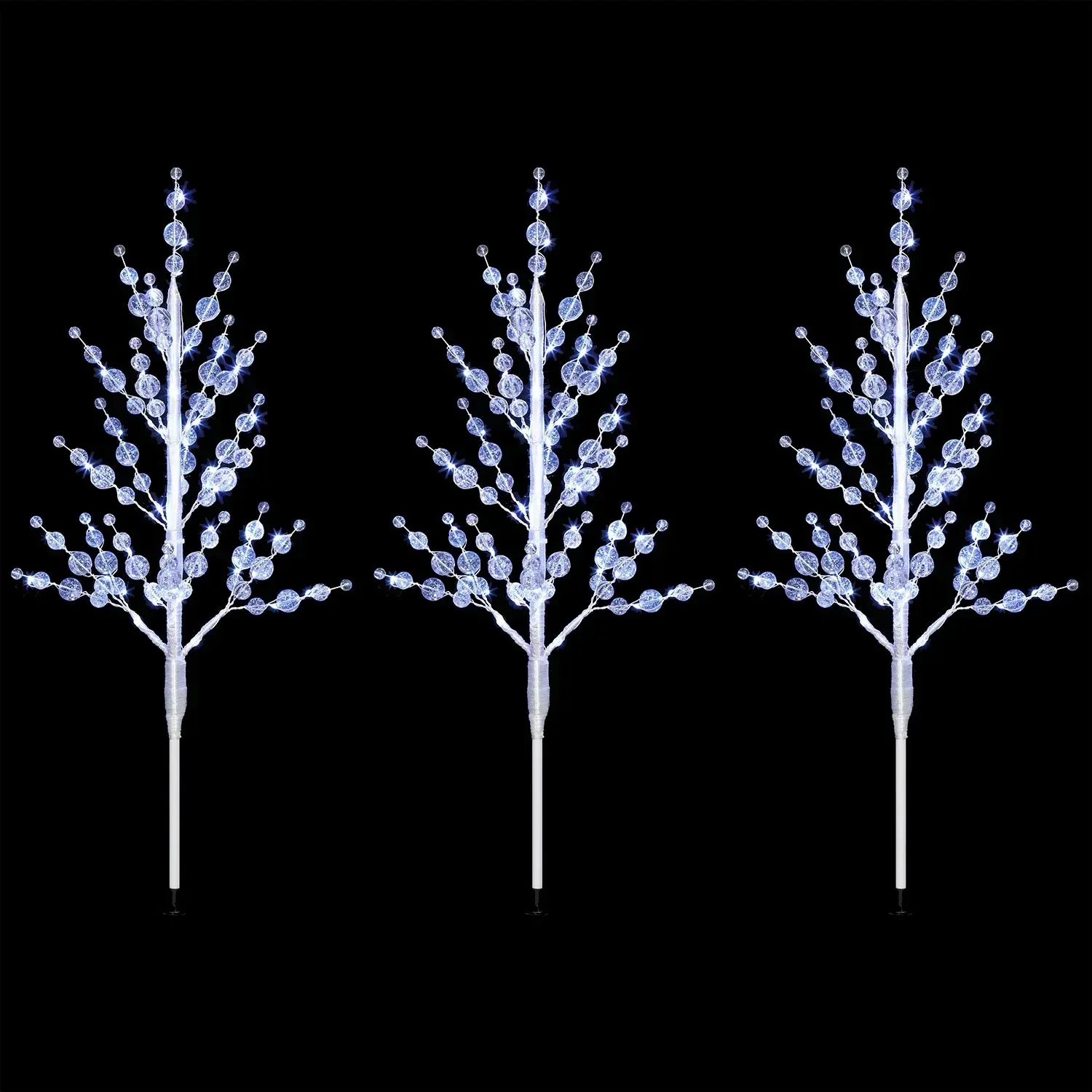 Member's Mark Crystal Bead Pathway Lights, Set of 3 - Image 7