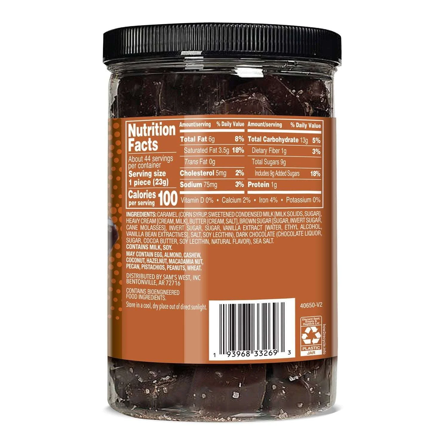 Member's Mark Dark Chocolate Soft Sea Salt Caramels, 36 oz. - Image 2